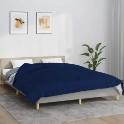 Linnengoed*vidaXL Verzwaringsdeken 220x235 cm 15 kg stof Blauw