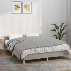 Linnengoed*vidaXL Verzwaringsdeken 138x200 cm 10 kg stof Grijs