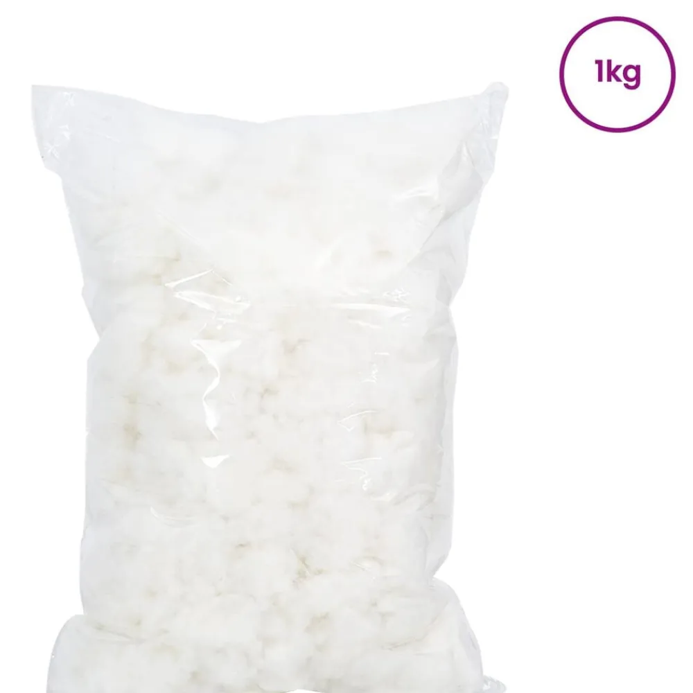 Vezelvulling Wit 1 kg Polyester>vidaXL New