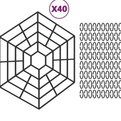 Vijverbeschermers 40 st polypropeen zwart>vidaXL Discount