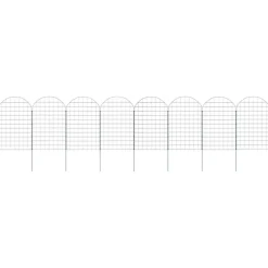 Tuinafscheidingen*vidaXL Vijverhekken Set 8 pcs Groen 50 x 80 cm Staal