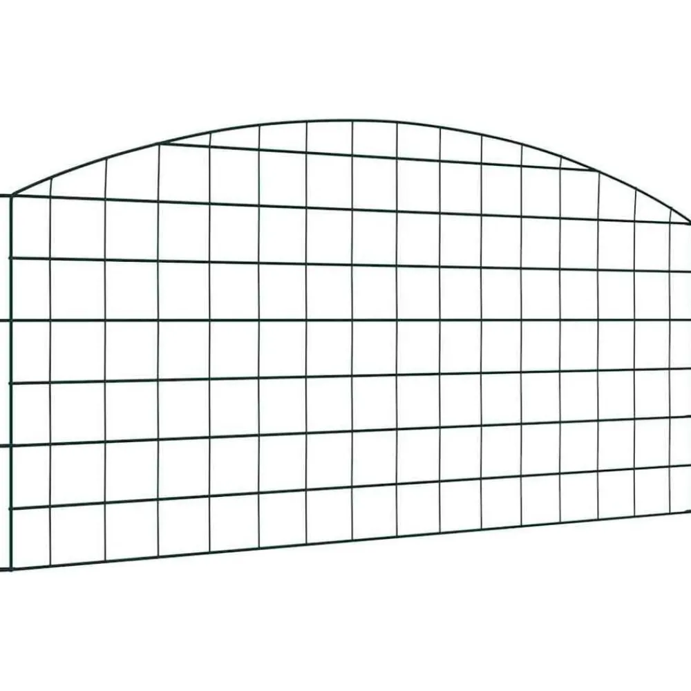 Vijverhekken Set 5 pcs Groen 100 x 50 cm Staal>vidaXL Online