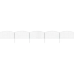 Vijverhekken Set 5 pcs Groen 100 x 50 cm Staal><noscript><img width=