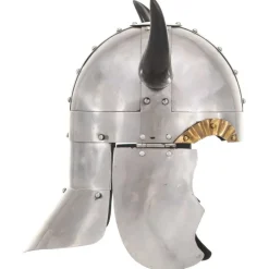 Vikinghelm fantasie LARP staal zilverkleurig><noscript><img width=
