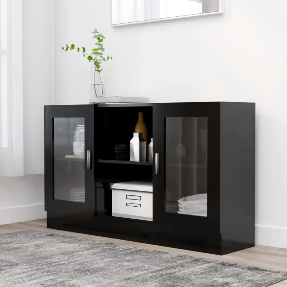 Vitrinekast 120x30,5x70 cm bewerkt hout>vidaXL