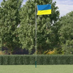 Woon- & Tuinaccessoires*vidaXL Vlag Oekraïne met messing oogjes 90x150 cm