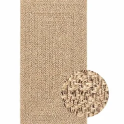 Woon- & Tuinaccessoires*vidaXL Vloerkleed ZIZUR binnen en buiten 80x150 cm jute look Bruin