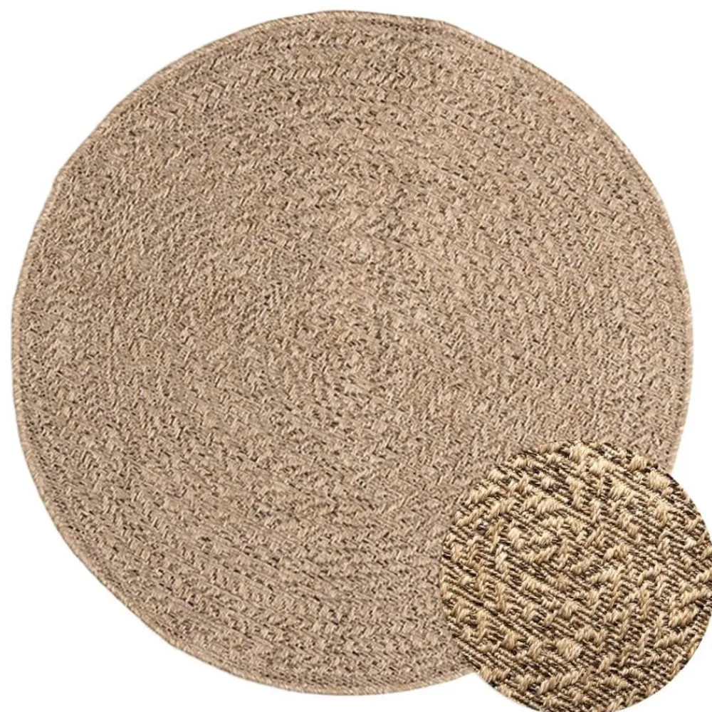 Vloerkleed ZIZUR binnen en buiten 90 cm jute look>vidaXL