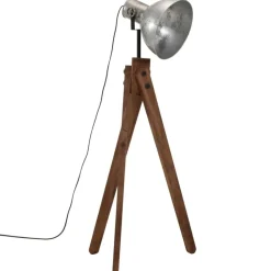 Verlichting*vidaXL Vloerlamp 25 W E27 45x45x120 cm vintage kleurig Zilver