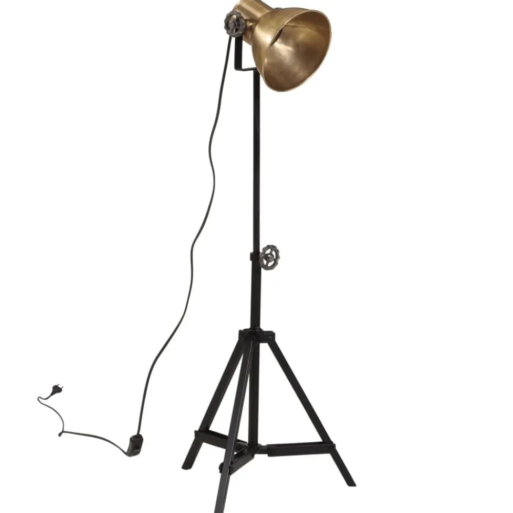 Vloerlamp 25 W E27 35x35x65/95 cm antiek messingkleurig>vidaXL New