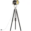 Vloerlamp driepoot 171 cm massief mangohout zwart>vidaXL Outlet