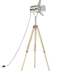 Vloerlamp driepoot 140 cm massief mangohout>vidaXL
