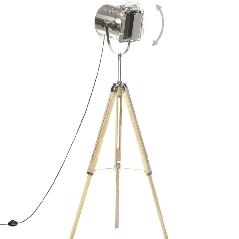 Vloerlamp driepoot 140 cm massief mangohout>vidaXL