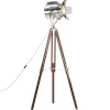 Verlichting*vidaXL Vloerlamp driepoot 180 cm massief mangohout