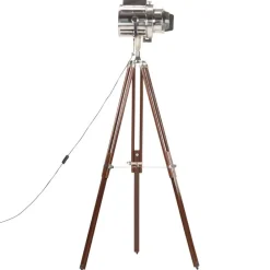 Verlichting*vidaXL Vloerlamp driepoot 180 cm massief mangohout