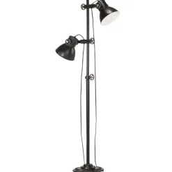 Vloerlamp met 2 lampenkappen E27 gietijzer>vidaXL Online