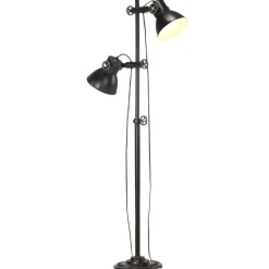 Vloerlamp met 2 lampenkappen E27 gietijzer><noscript><img width=