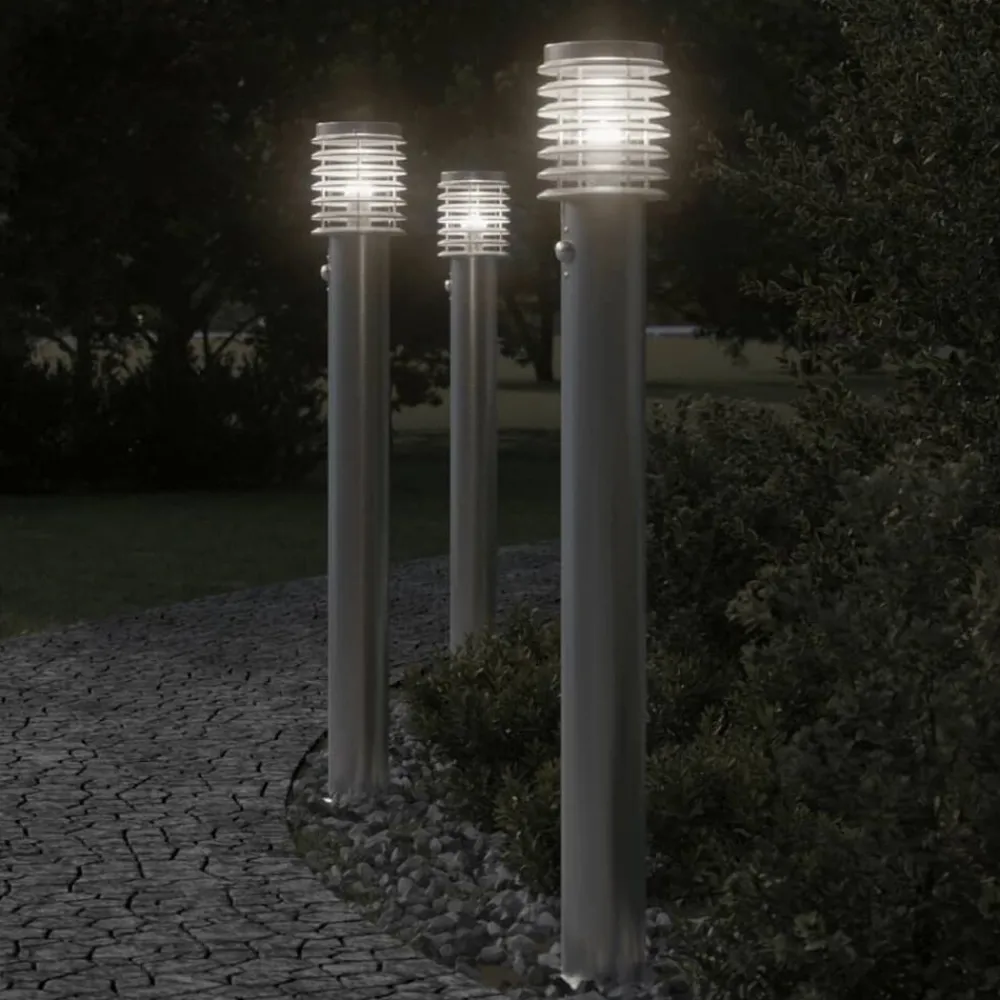 Vloerlamp voor buiten met sensor 110 cm roestvrijstaal>vidaXL Outlet