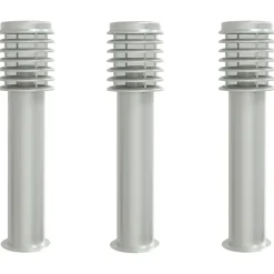 Vloerlamp voor buiten 3 st 60 cm roestvrij staal kleurig>vidaXL New