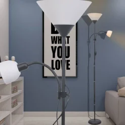 Verlichting*vidaXL Vloerlamp Zwart