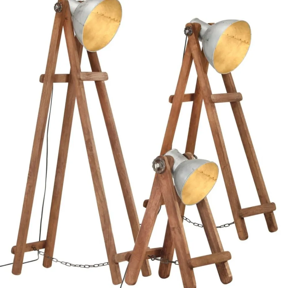 Vloerlampen 3 st E27 massief mangohout kleurig>vidaXL Sale