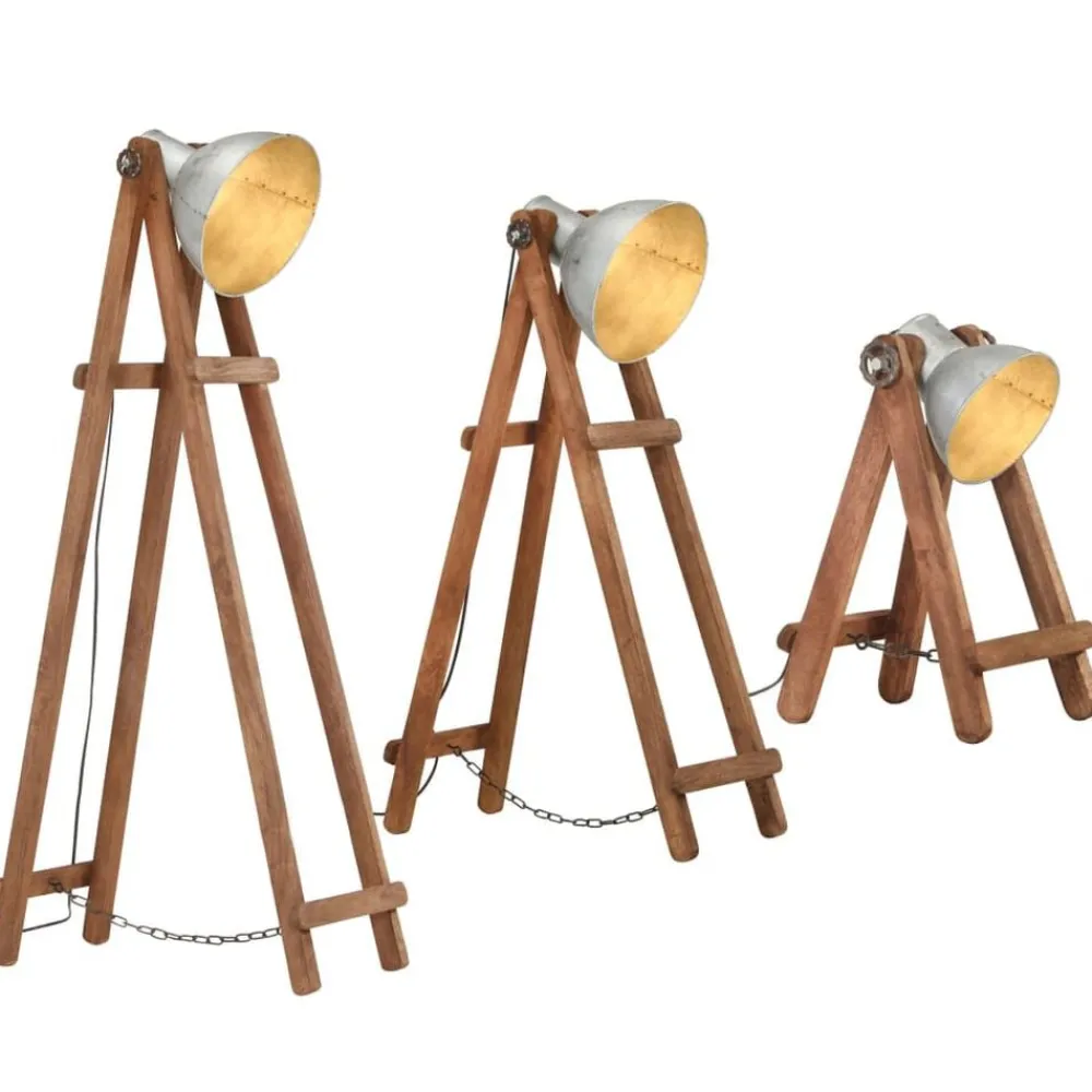 Vloerlampen 3 st E27 massief mangohout kleurig>vidaXL Sale