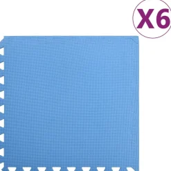 Fitness*vidaXL Vloermatten 6 st 2,16 ㎡ EVA-schuim Blauw