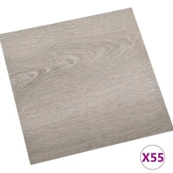 Bouwmaterialen*vidaXL Vloerplanken 55 pcs Taupe 5,11 m² PVC Hout