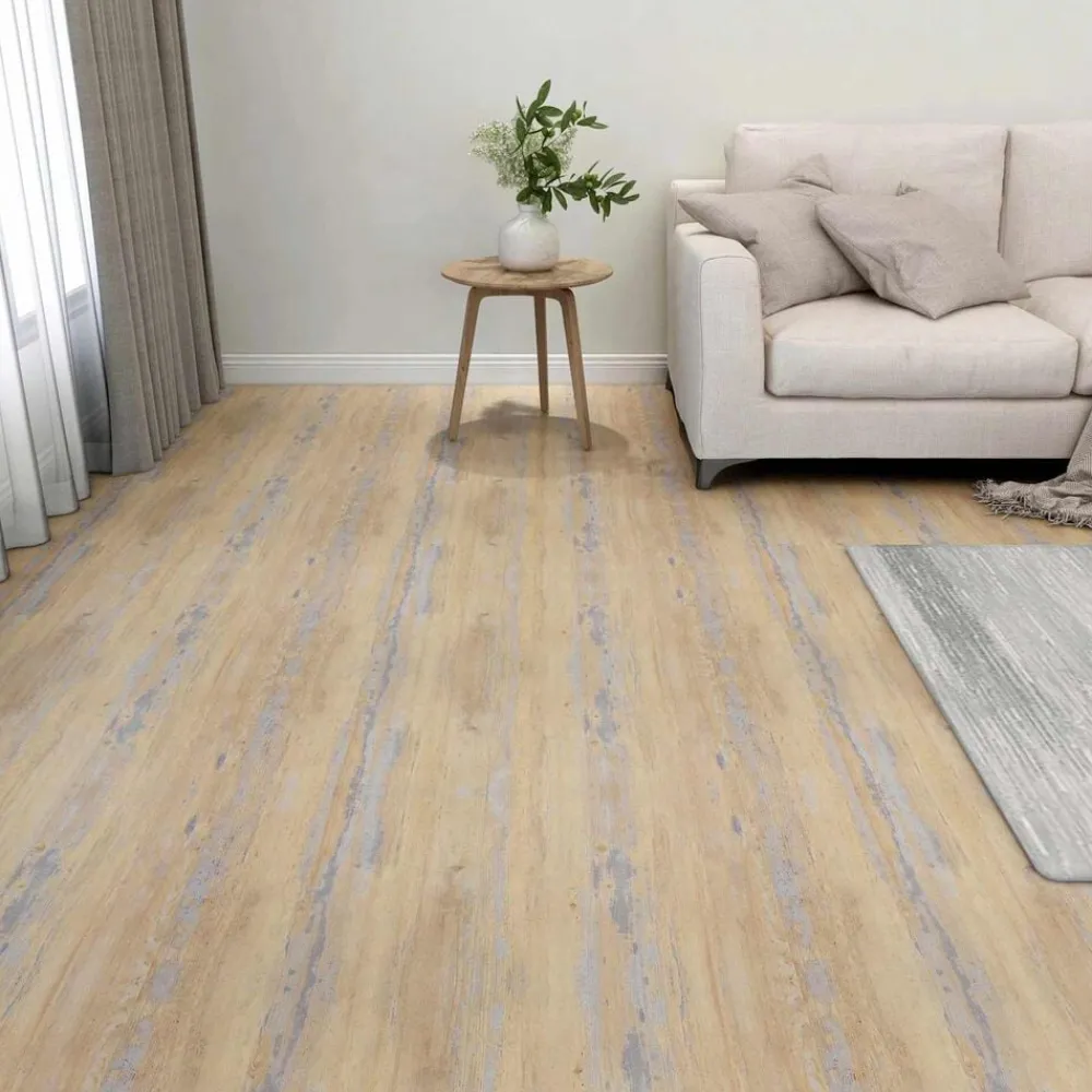 Bouwmaterialen*vidaXL Vloerplanken 55 pcs Bruin 5,11 m² PVC