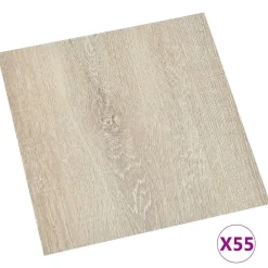 Bouwmaterialen*vidaXL Vloerplanken 55 pcs 5,11 m² PVC Beige