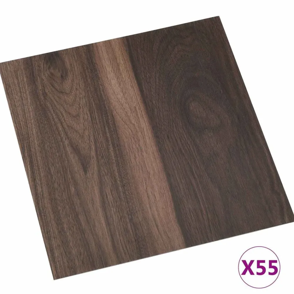 Vloerplanken 55 pcs Donkerbruin 5,11 m² PVC>vidaXL Best