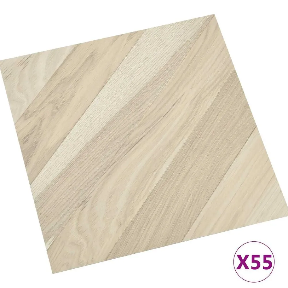 Vloerplanken 55 pcs Beige 5,11 m² PVC>vidaXL