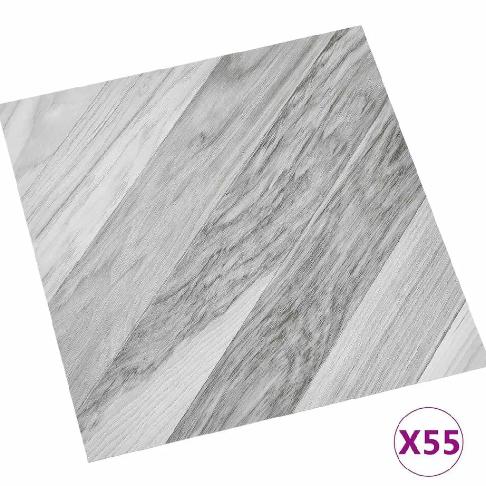 Vloerplanken 55 pcs Grijs 5,11 m² PVC>vidaXL Outlet