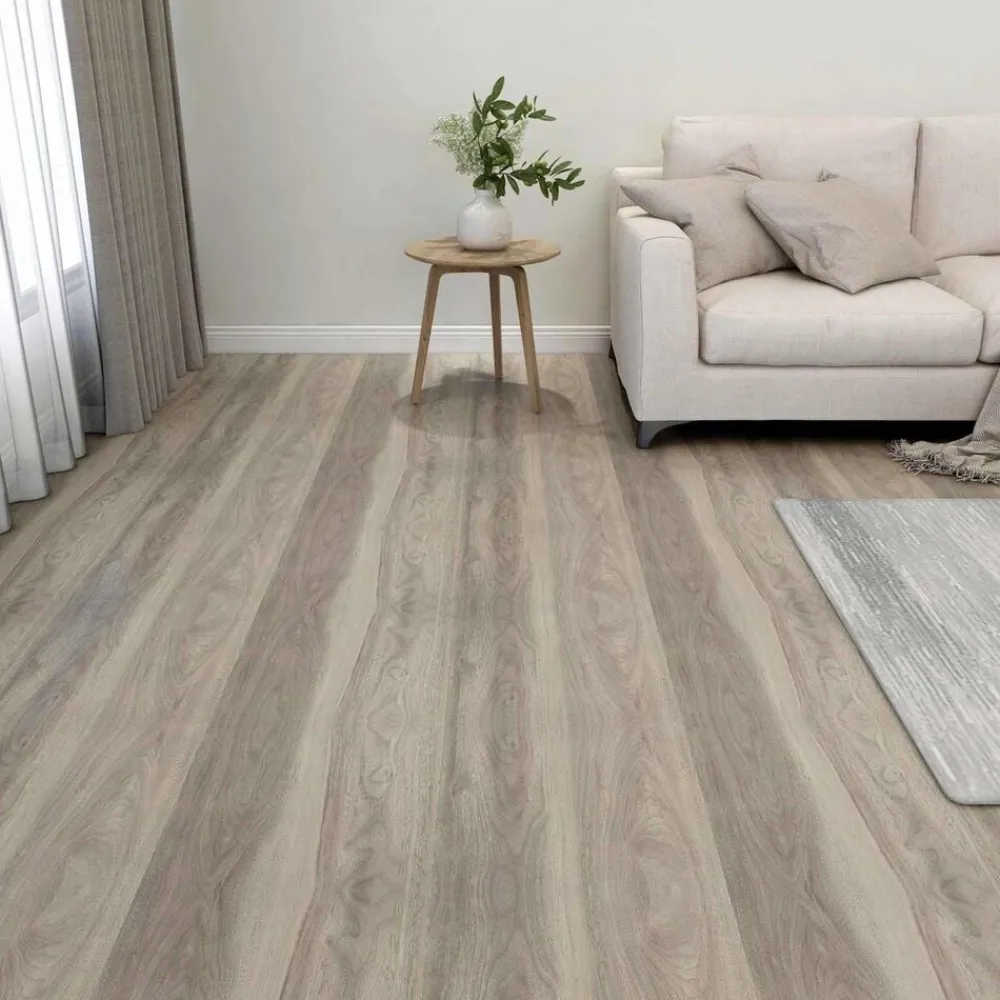 Bouwmaterialen*vidaXL Vloerplanken 55 pcs Taupe 5,11 m² PVC Houtkleur