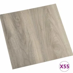 Bouwmaterialen*vidaXL Vloerplanken 55 pcs Taupe 5,11 m² PVC Houtkleur