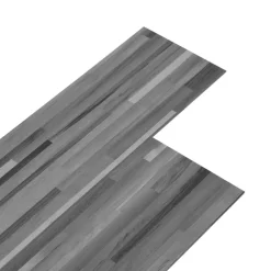 Bouwmaterialen*vidaXL Vloerplanken 18 pcs Grijs 5,26 m² PVC Gestreept Grijs
