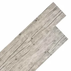 Bouwmaterialen*vidaXL Vloerplanken 18 pcs Grijs 5,26 m² PVC Gewassen eiken