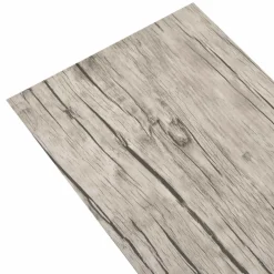 Bouwmaterialen*vidaXL Vloerplanken 18 pcs Grijs 5,26 m² PVC Gewassen eiken