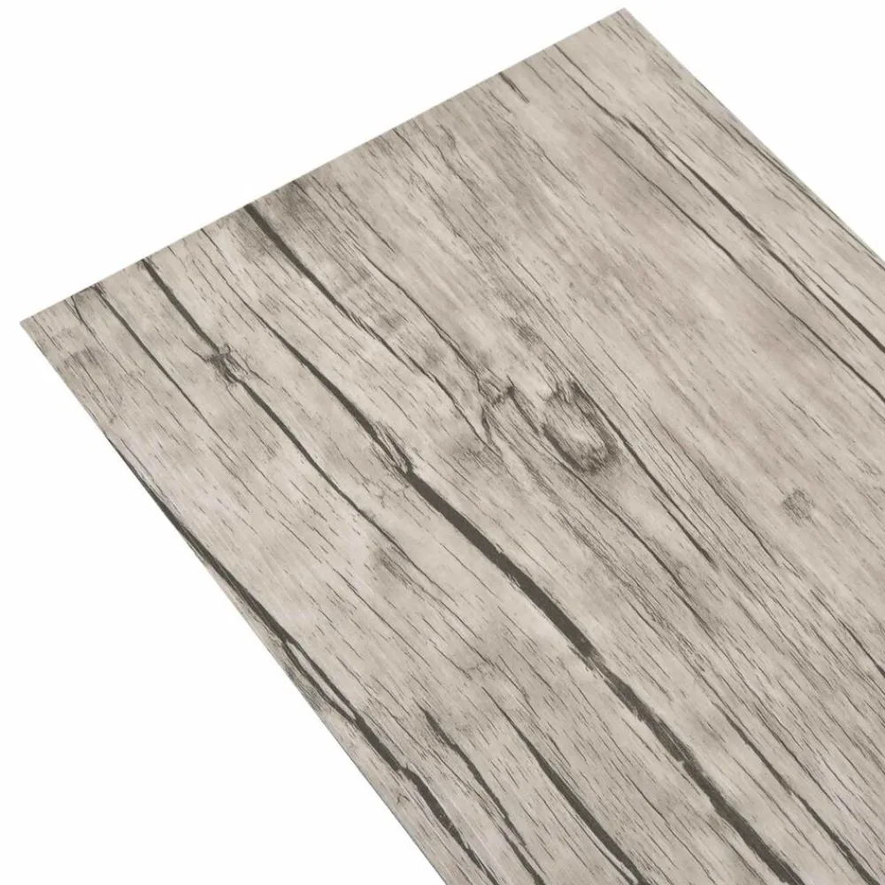 Bouwmaterialen*vidaXL Vloerplanken 18 pcs Grijs 5,26 m² PVC Gewassen eiken