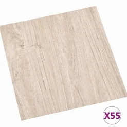 Bouwmaterialen*vidaXL Vloerplanken 55 pcs Licht Bruin 5,11 m² PVC