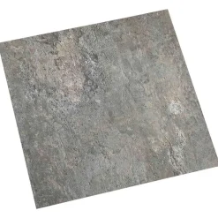 Bouwmaterialen*vidaXL Vloerplanken 55 pcs Grijs 5,11 m² PVC Steen muur