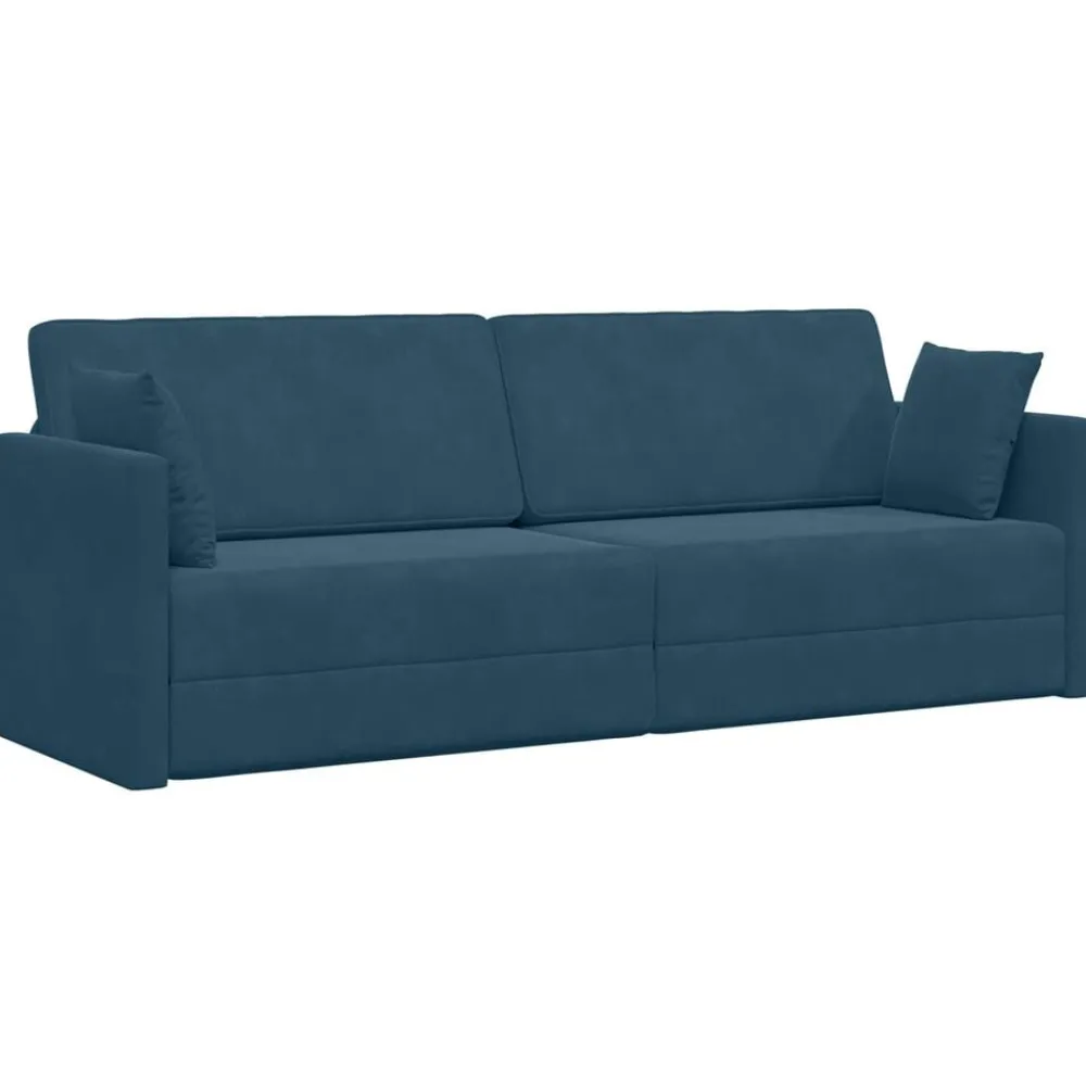 Banken*vidaXL Vloerslaapbank 213 x 70 x 77 cm Fluweel Blauw