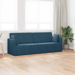 Banken*vidaXL Vloerslaapbank 213 x 70 x 77 cm Fluweel Blauw