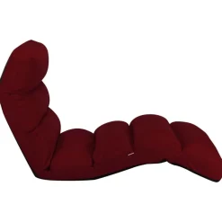 Stoelen*vidaXL Vloerstoel inklapbaar kunstleer Wijnrood