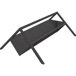 Huisdierbenodigdheden*vidaXL Voederbak voor vee 111 x 76 x 38 cm Koudgewalst Staal Zwart