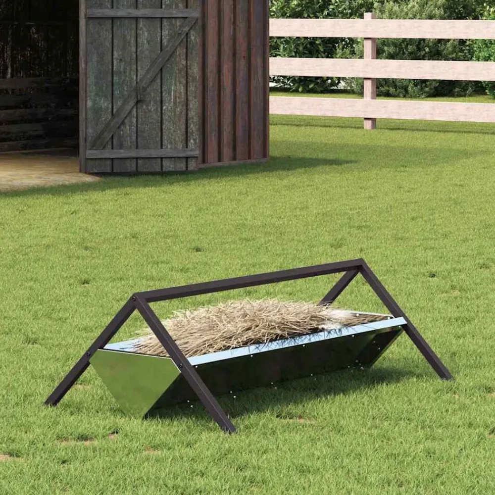 Voederbak voor vee Zilver 111 x 76 x 38 cm>vidaXL Sale