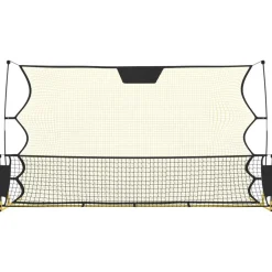 Sport & Spel*vidaXL Voetbal reboundnet 183x85x120 cm polyester zwart en geel