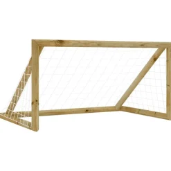 Voetbaldoel met net 160x80x100 cm geïmpregneerd grenenhout>vidaXL Outlet