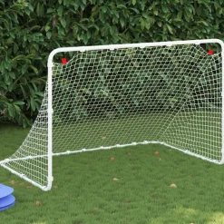 Sport & Spel*vidaXL Voetbaldoel Wit 122x81x81 cm Staal