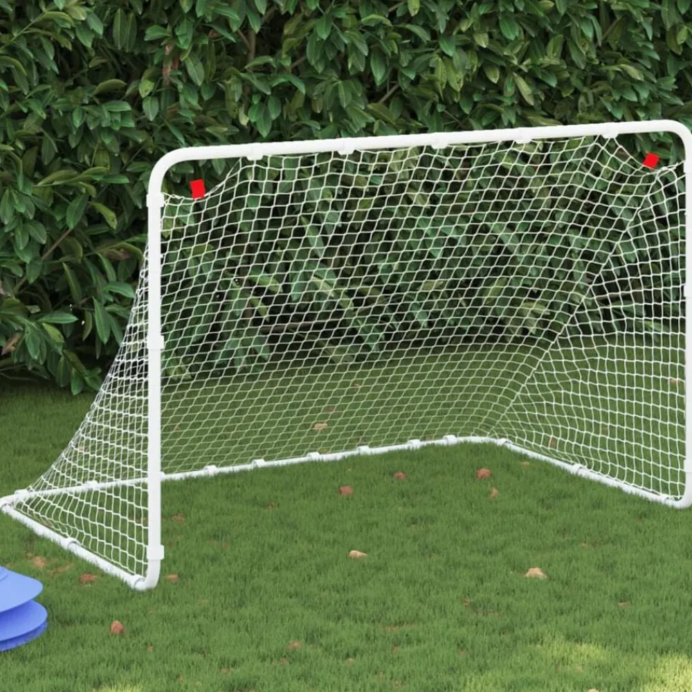 Sport & Spel*vidaXL Voetbaldoel Wit 122x81x81 cm Staal